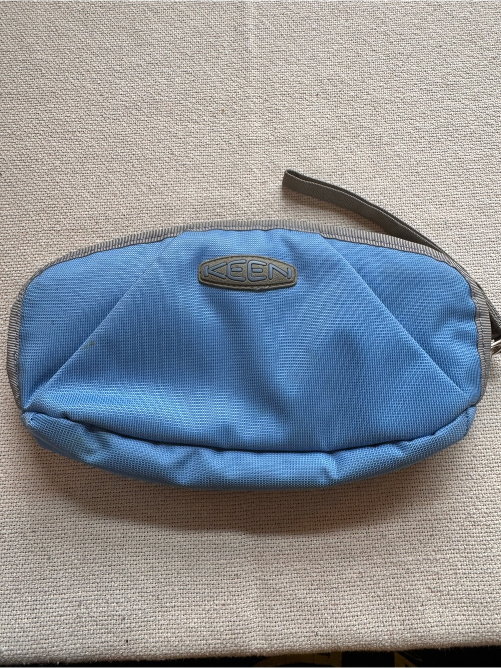 Keen Blue and Grey  Wristlet